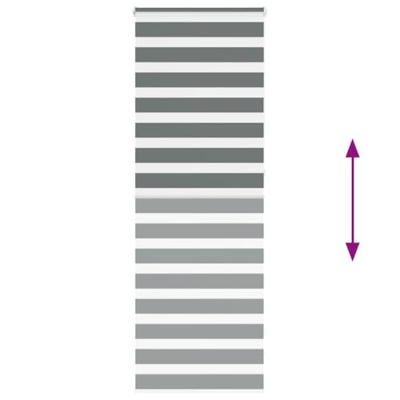 VidaXL Zebra rolgordijn 90x230 cm stofbreedte 85,9 cm donkergrijs VidaXL Zebra rolgordijn 90x230 cm stofbreedte 85,9 cm donkergrijs