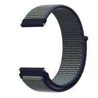 By Qubix - Sport Loop nylon bandje - Blauw met groene band - Compatible met Garmin Vivoactive 6 / Vivoactive 5 / Vivoactive 3 - Compatible Garmin bandje - Bandbreedte: 20mm - thumbnail