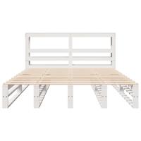 Bedframe zonder matras massief grenenhout wit 120x190 cm - thumbnail