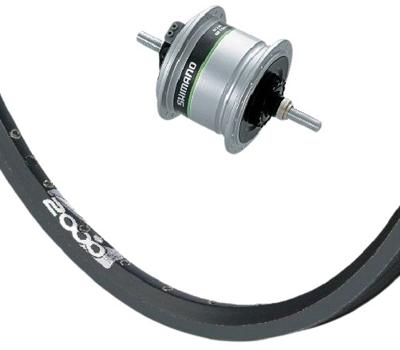 Shimano voorwiel 28 inch 622 mm naafdynamo/rollerbrake zwart