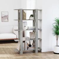Boekenkast/kamerscherm 100x30x160 cm betongrijs - thumbnail