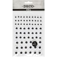 Creativ Company Wiebelogen, zelfklevend, d 8+12+14 mm, wit, 69 stuk, 1 vel - thumbnail