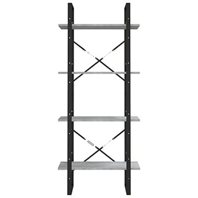 Boekenkast 60x30x140 cm bewerkt hout grijs sonoma eikenkleurig