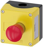 Siemens 3SU18010NE004AB2 3SU1801-0NE00-4AB2 Behuizing Voor bodembevestiging, Met schild 1 knop Rood, Zwart Draai-ontgrendeling 1 stuk(s) - thumbnail