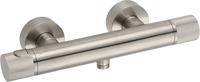 Ben Engraved Cross douche thermostaatkraan met gravering 15cm RVS-look - thumbnail