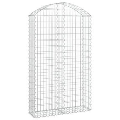 VidaXL Schanskorf gewelfd 100x30x160/180 cm gegalvaniseerd ijzer