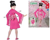 Kostuums voor Kinderen Geisha Fuchsiaroze (3 Pcs) - Maat: 5-6 Jaar - Maat: 5-6 Jaar - thumbnail