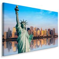 Schilderij - Vrijheidsbeeld van New York , Wanddecoratie , Premium print - thumbnail