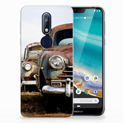 Nokia 7.1 | Siliconen hoesje | met foto Vintage Auto Nokia 7.1 | Siliconen hoesje | met foto Vintage Auto