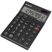 Sharp EL-125T Bureaurekenmachine Zwart Aantal displayposities: 12 werkt op zonne-energie, werkt op batterijen (b x h x d) 112 x 13 x 176 mm - thumbnail