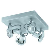 Eglo Vierkante plafondlampNovorio geborsteld metaal - 94645 - thumbnail