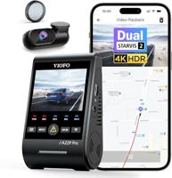 VIOFO A229 PRO 2CH Voor en Achter 4K+2 K HDR Dual Dash CAM met STARVIS 2 SENSOREN Super Nachtzicht Spraakbesturing - thumbnail