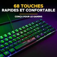 Bedrade gamingtoetsenbord en -muis bundel - THE G-LAB - Hydrogen BKG Combo - AZERTY-toetsenbord - Zwart - thumbnail