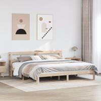 Bedframe met hoofdbord massief grenenhout 180x200 cm - thumbnail