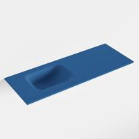 MONDIAZ LEX Jeans solid surface inleg wastafel voor toiletmeubel 80cm. Positie wasbak links - thumbnail