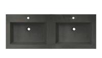 Lambini Designs Concrete meubelwastafel 120cm 2 kraangaten betongrijs - thumbnail