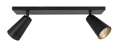 Highlight Spot Petunia 2 lichts balk 40 cm zwart goud