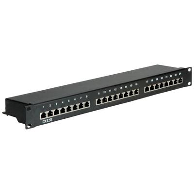 VALUE Cat.5e (Class D) 19-Patchpanel, 24P, afgeschermd, zwart