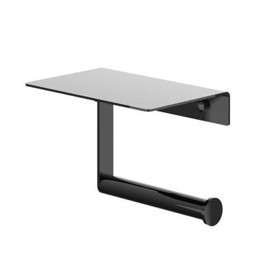 Toiletrolhouder IVY Met Planchet Zwart Chroom PVD IVY
