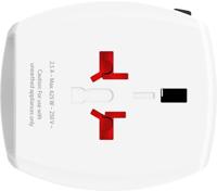 Innovatieve 2-polige wereldreisadapter met geïntegreerde dubbele USB-oplader (1x USB C & 1 x USB) - thumbnail