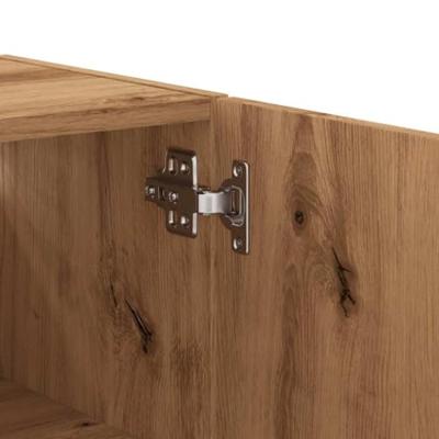 Wandkast 60x31x70 cm bewerkt hout artisanaal eikenkleur