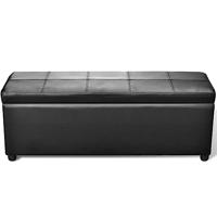 Lange opslagbank hout zwart - thumbnail