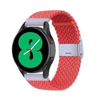By Qubix - Braided nylon bandje - Lichtrood - Compatible met Garmin Vivoactive 6 / Vivoactive 5 / Vivoactive 3 - Compatible Garmin bandje - Bandbreedte: 20mm - thumbnail