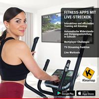 FINNLO hometrainer "crosstrainer loxon xtr" mod. 24 crosstrain.ergo loxon xtr white/silver - thumbnail
