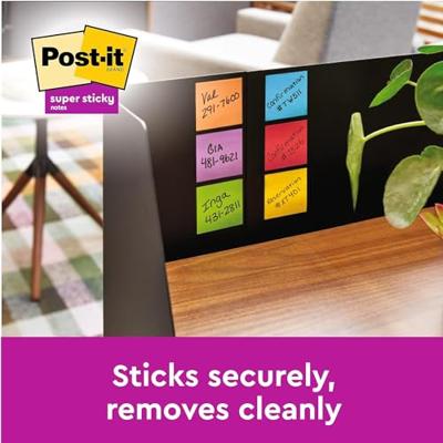 Post-It Super Sticky Notes Carnival, 90 vel, ft 76 x 76 mm, pak van 12 blokken
