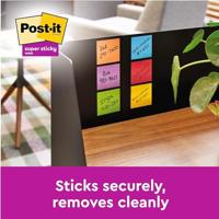 Post-It Super Sticky Notes Carnival, 90 vel, ft 76 x 76 mm, pak van 12 blokken - thumbnail