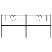 Hoofdbord 193 cm metaal zwart - thumbnail