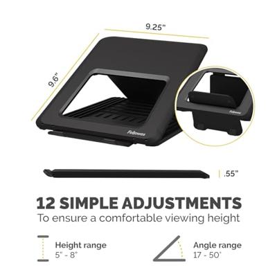 Fellowes Breyta laptopstandaard, zwart - thumbnail