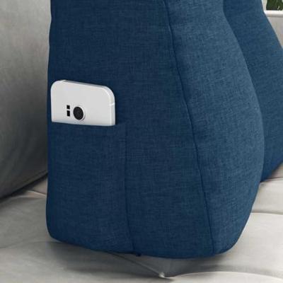 VidaXL Rugkussen blauw 45 x 24 x 50 cm stof VidaXL Rugkussen blauw 45 x 24 x 50 cm stof