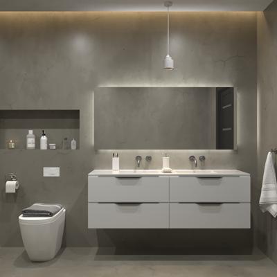 Badkamermeubelset Gliss Design Hera Mat Zwart 160cm 4 Laden Mat Wit (Keuze Wastafel) Badkamermeubelset Gliss Design Hera Mat Zwart 160cm 4 Laden Mat Wit (Keuze Wastafel)