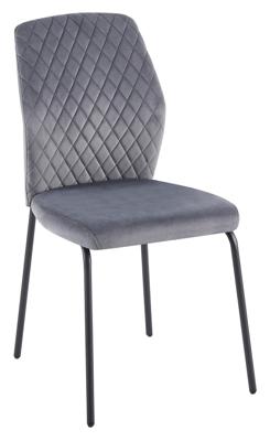 Artistiq Eetkamerstoel 'Chante' Velvet, kleur Grijs Artistiq Eetkamerstoel 'Chante' Velvet, kleur Grijs