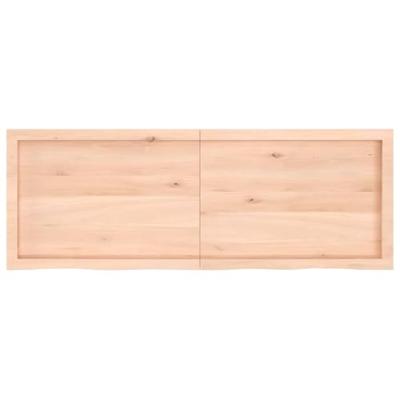 VidaXL Wastafelblad 140x50x(2-6) cm onbehandeld massief hout