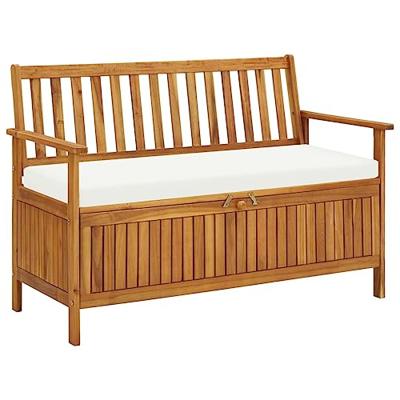vidaXL Tuinopslagbank 120x63x84 cm massief acaciahout