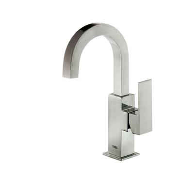 Wastafelmengkraan Tres Cuadro Exclusive 1-Hendel Uitloop Gebogen 17 cm Vierkant RVS Wastafelmengkraan Tres Cuadro Exclusive 1-Hendel Uitloop Gebogen 17 cm Vierkant RVS