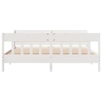 Bedframe zonder matras massief grenenhout wit 180x200 cm - thumbnail