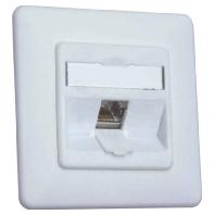 Metz Connect 1309111002-E Netwerkdoos Inbouw (in muur) Inzet met centraalstuk en frame CAT 6A 1 poort Zuiver wit - thumbnail