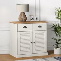 Dressoir met lades VIGO 78x40x75 cm massief grenenhout wit - thumbnail