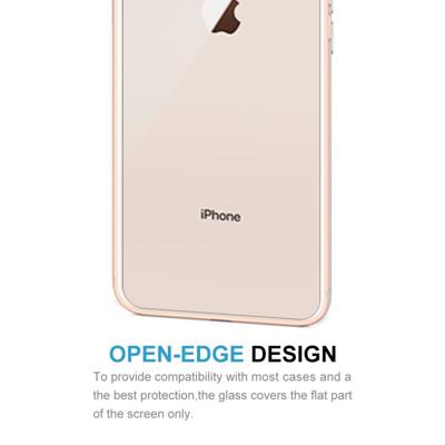 Voor iPhone 8 & 7 Plus 0.3mm 9H oppervlakte hardheid 2.5D gebogen rand explosieveilige Premium getemperd glas terug Screen Protector