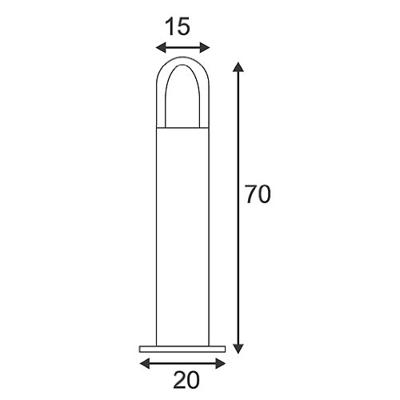 SLV Roestige tuinlampRusty Cone 70 - 229432