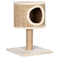 VidaXL Kattenmeubel met huis en krabpaal 52 cm zeegras - thumbnail