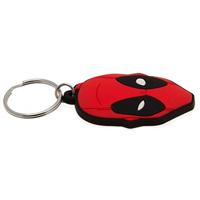 Marvel Comics Rubber Keychain Deadpool Face 6 cm - thumbnail