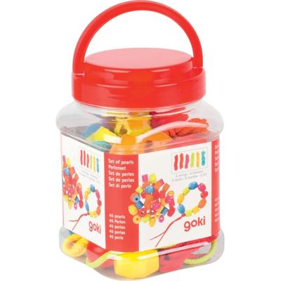 Goki houten kralenset, 45st.