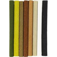 Creativ Company Crêpepapier, vel 25x60 cm, crêpe-verhouding: 180%, 105 gr, naturel, 8 vel/ 1 doos - thumbnail