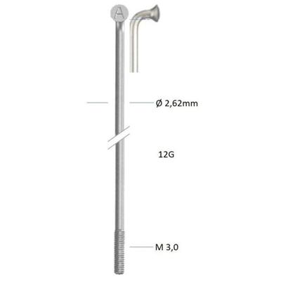 Alpina spaak zink 12-298 zonder nippel zilver (144st)