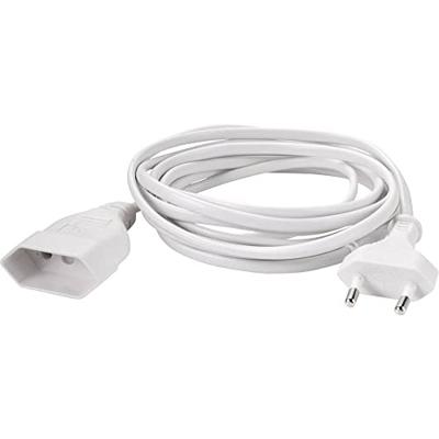 Sygonix SY-5044228 Stroom Verlengkabel Wit 3.00 m H03VVH2-F 2X 0,75 mm² Sygonix SY-5044228 Stroom Verlengkabel Wit 3.00 m H03VVH2-F 2X 0,75 mm²