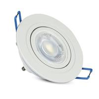 Pittsburg LED Inbouwspot - Kantelbaar armatuur - Diameter 90mm - GU10 Fitting incl. lamphouder - Rond - IP20 voor binnen - Wit - thumbnail